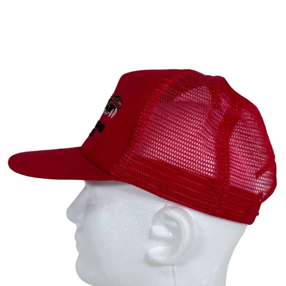 Vintage Budweiser Champion Clydesdales Snapback Trucker Hat RED Stylemaster Cap - Picture 6 of 9